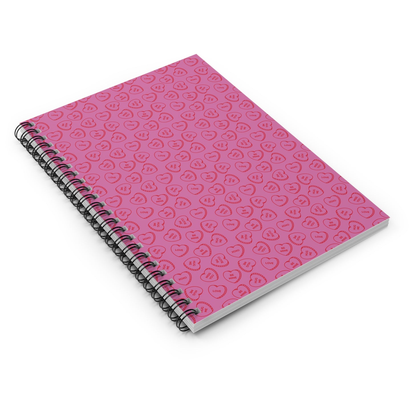 Valentines Day Candy Hearts Notebook, Journal, Love Diary, Heart Notepad, Stationery Gift