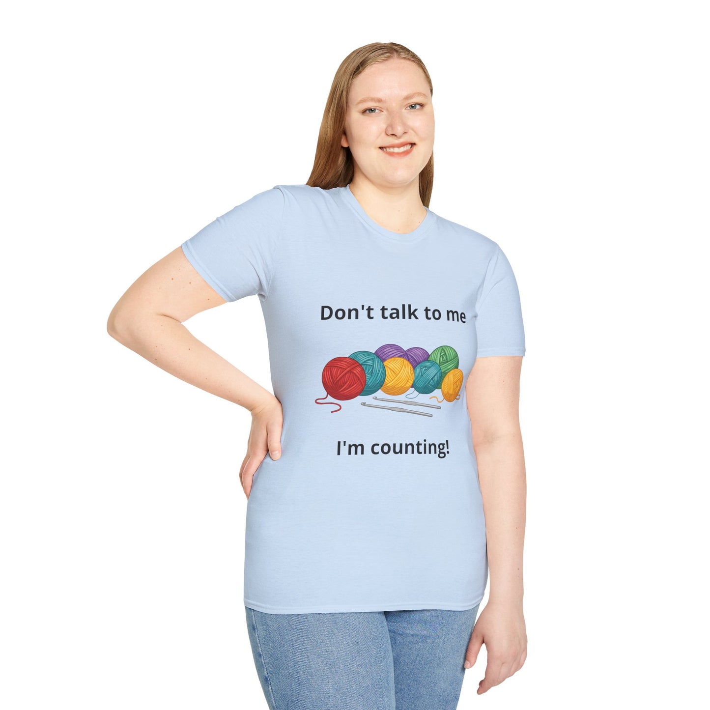 Don't Talk To Me I'm Counting Crotchet T-Shirt - Perfect for Crocheters