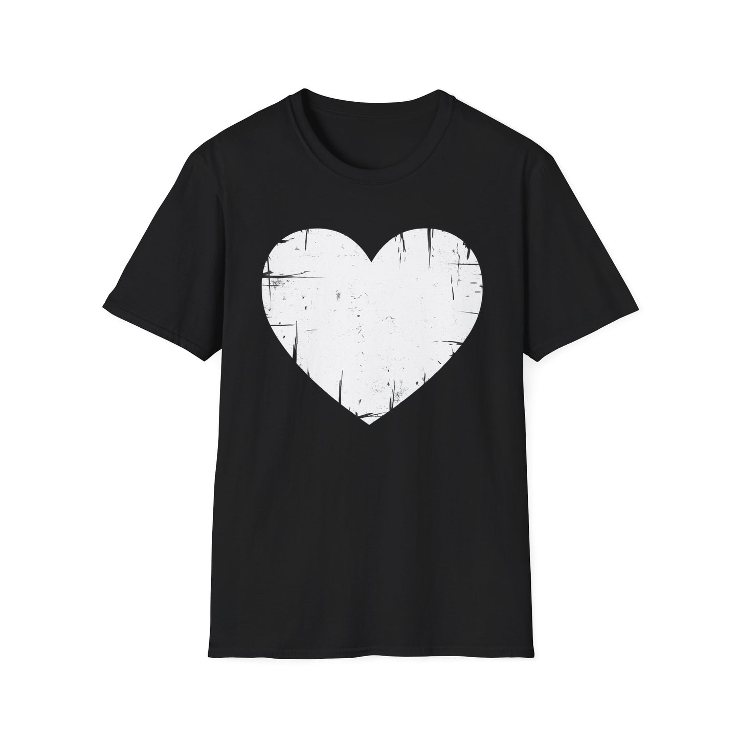 Valentine's Day Women's Heart T-Shirt, Love Heart Graphic Tee, Romantic V-Day Shirt, Gift for Her, Softstyle Unisex Top