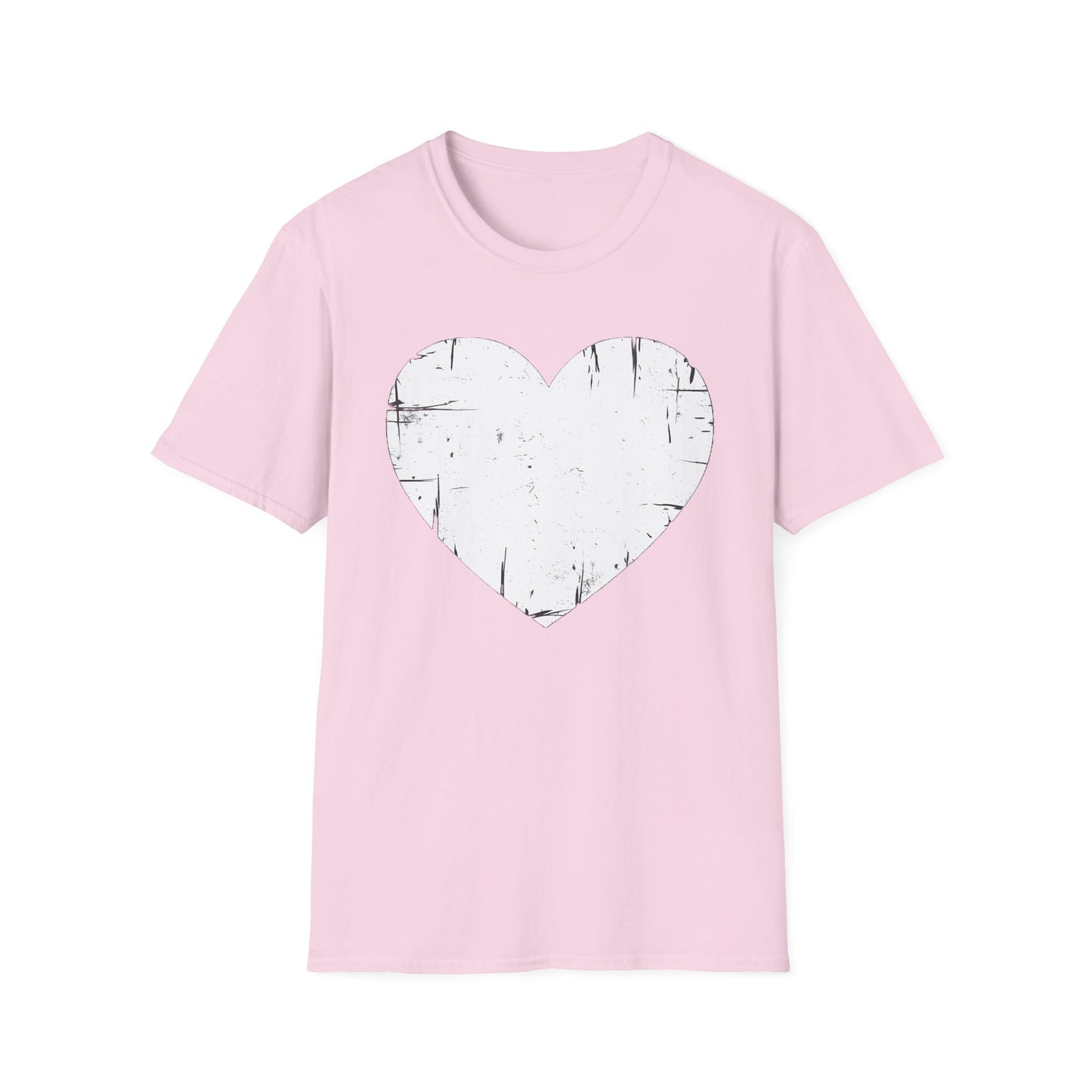 Valentine's Day Women's Heart T-Shirt, Love Heart Graphic Tee, Romantic V-Day Shirt, Gift for Her, Softstyle Unisex Top