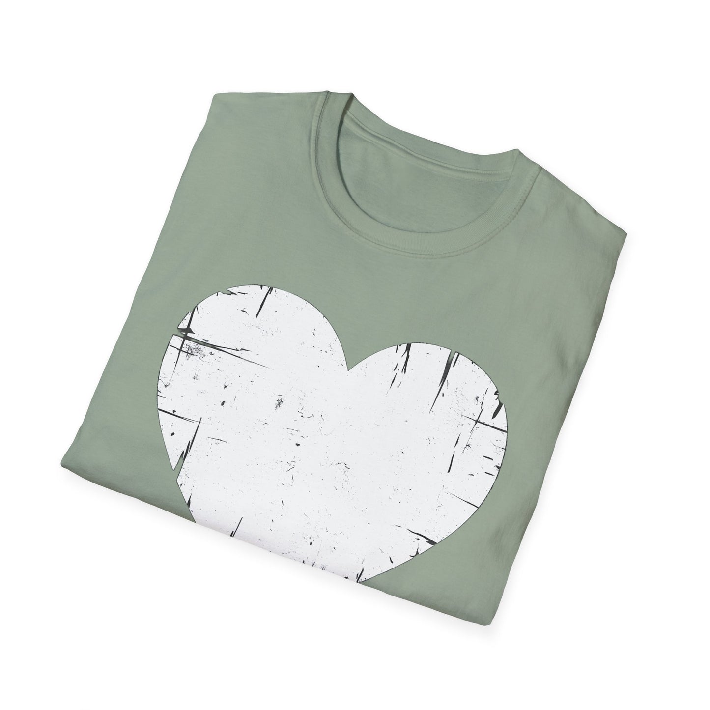 Valentine's Day Women's Heart T-Shirt, Love Heart Graphic Tee, Romantic V-Day Shirt, Gift for Her, Softstyle Unisex Top