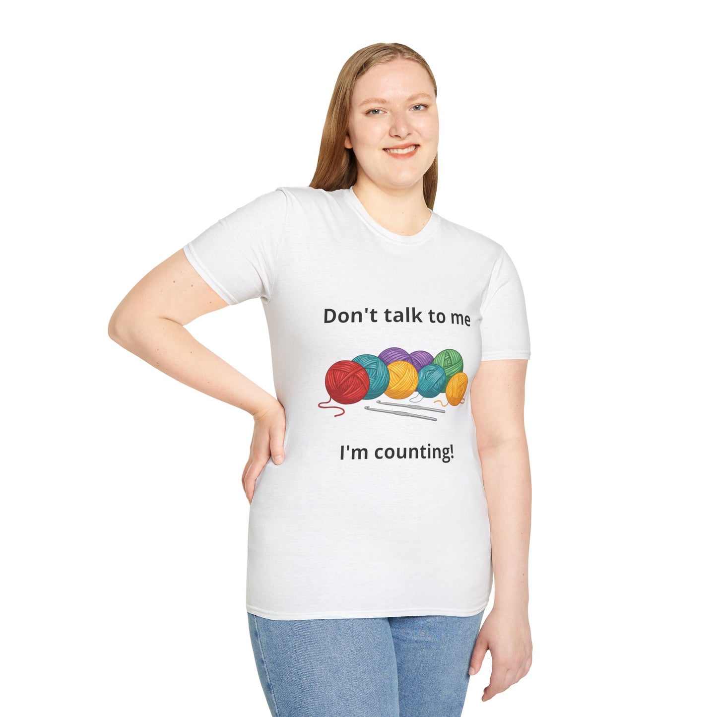 Don't Talk To Me I'm Counting Crotchet T-Shirt - Perfect for Crocheters