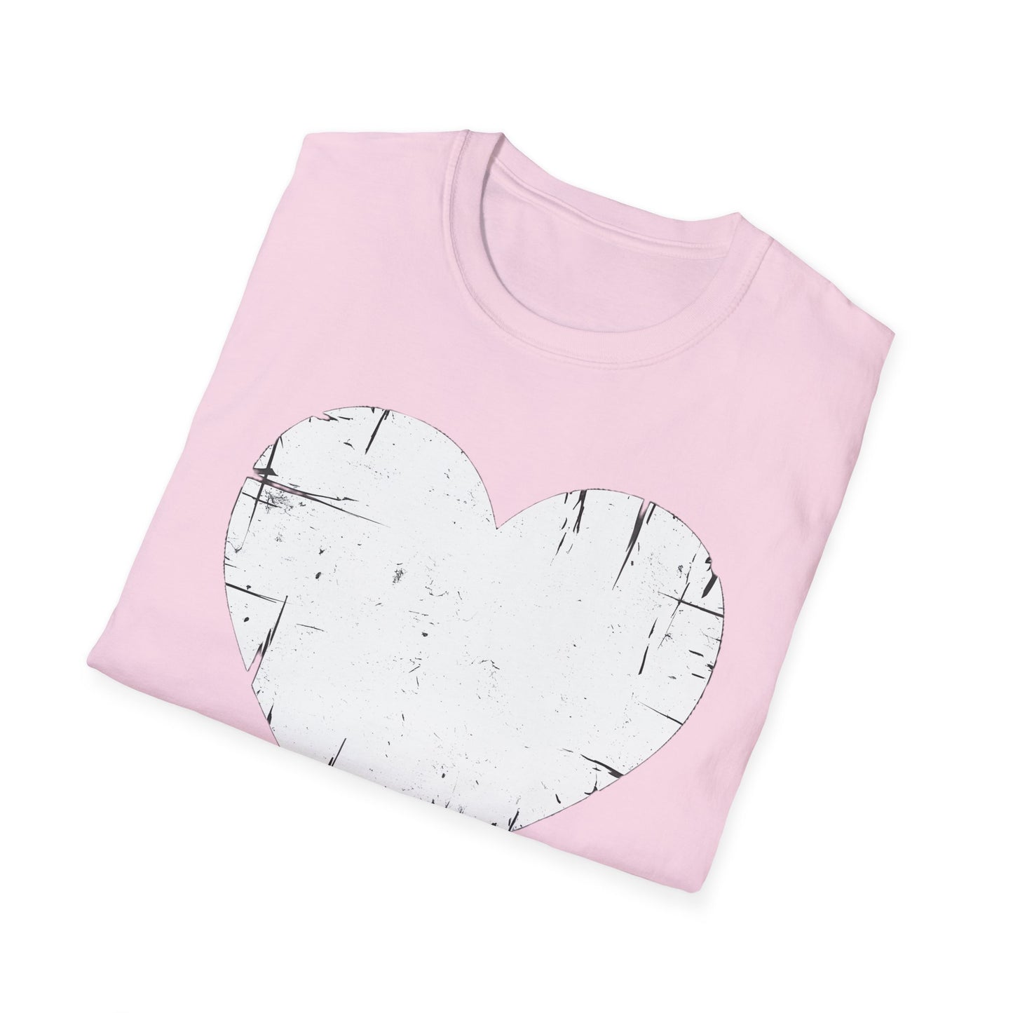 Valentine's Day Women's Heart T-Shirt, Love Heart Graphic Tee, Romantic V-Day Shirt, Gift for Her, Softstyle Unisex Top