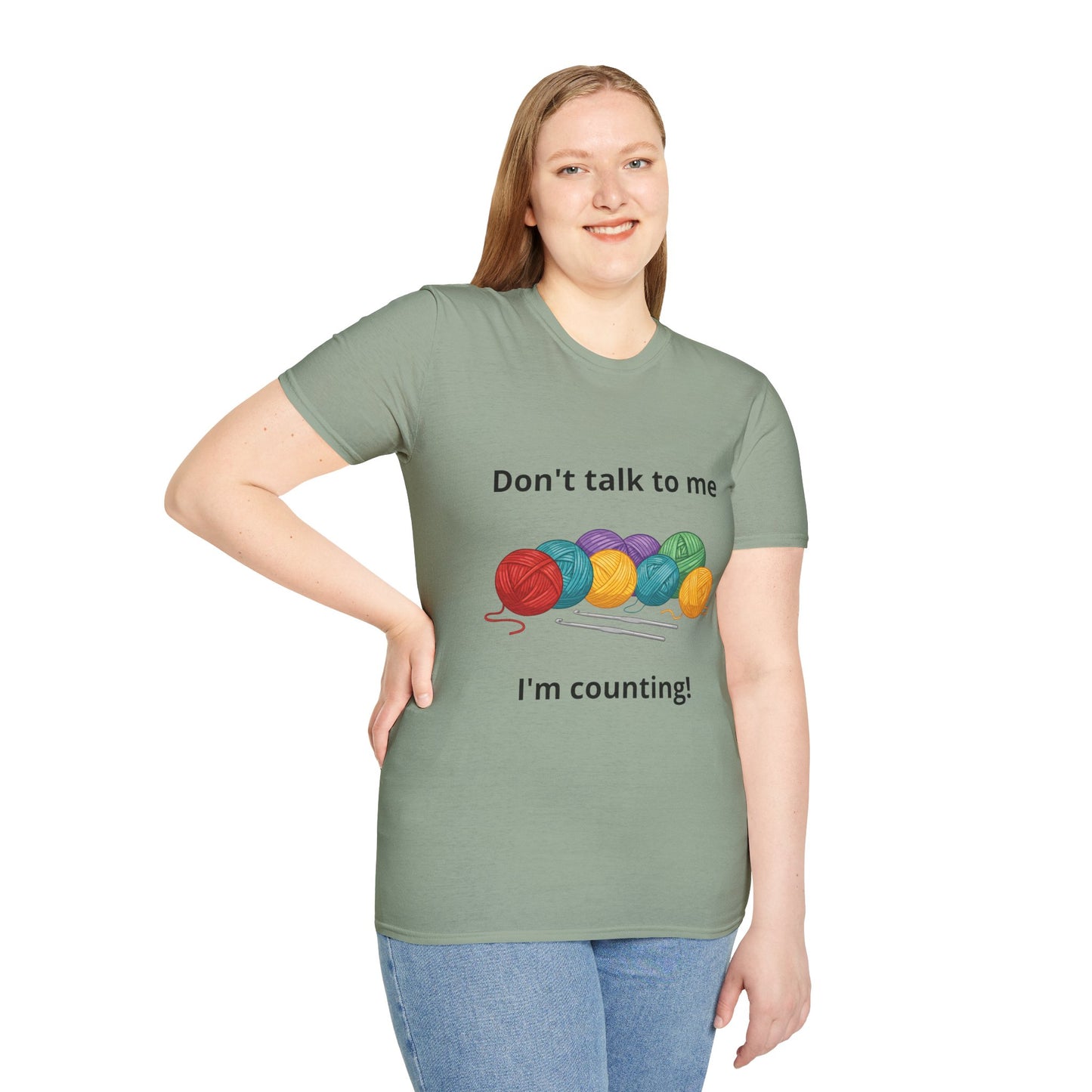 Don't Talk To Me I'm Counting Crotchet T-Shirt - Perfect for Crocheters