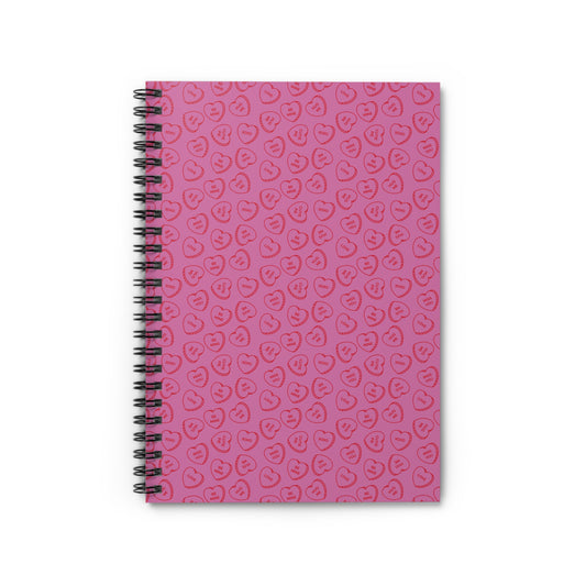 Valentines Day Candy Hearts Notebook, Journal, Love Diary, Heart Notepad, Stationery Gift